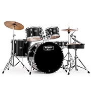 Mapex Rebel Complete SRO Black 5-Piece Drum Set with Hardware and Cymbals - 22" Bass Drum