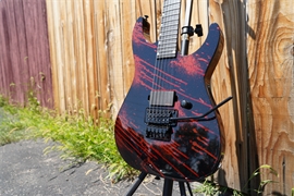 ESP USA M-I NTB  FR Blood Splatter Black Gloss   6-String Electric Guitar 2023