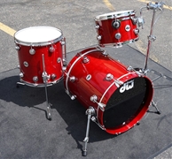 USED - DW USA Collectors Series 3pc Cherry Wood Bop Shell Pack - Candy Apple Red Lacquer Custom 