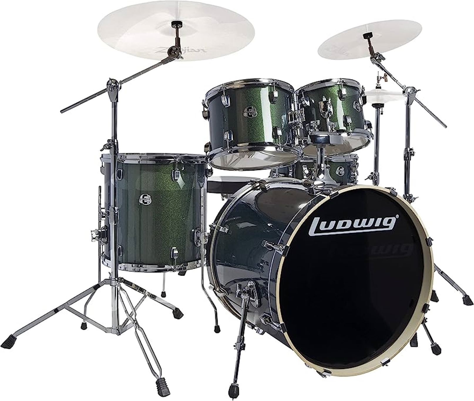 Ludwig Element Evolution 5piece Complete Drum Set w/ Zildjian Z