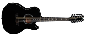 Dean Exhibition-12 Classic Black  12-String Acoustic Electric Guitar  