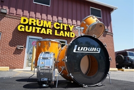 USED - Ludwig 1969 USA Classic 4pc Maple Shell Pack - Faded Gold Sparkle Wrap