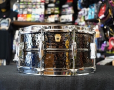 Ludwig USA LB417K Hammered Black Beauty Seamless Brass Shell 6.5x14" Snare Drum