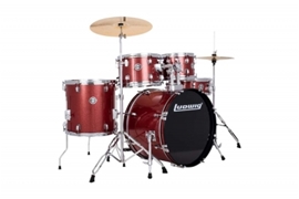 Ludwig Accent Fuse - LC19014 - Red Sparkle - 5pc Complete Drum Set with 20" Bass Drum