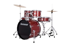 Ludwig Accent Drive Outfit #LC19214 - Red Sparkle -  5-piece Complete Drum Set with 22" Bass Drum