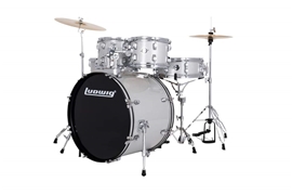 Ludwig Accent Drive Outfit #LC19214 - Silver Sparkle - 5-piece Complete Drum Set 