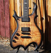 Wylde Audio Wrathmaker Spalted Maple with Black Burst Left Handed  6-String Electric Guitar 2025