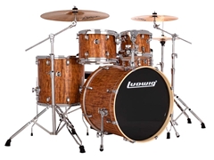 Ludwig Element Evolution 5-piece Complete Drum Set w/ Zildjian I Series Cymbals & Hardware - 22" - Cherry