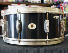 USED - Vintage 1950s Ludwig & Ludwig USA Maple/Poplar 6.5x14" Snare Drum - Black Lacquer Finish