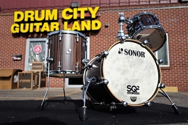 Sonor SQ2 3pc Maple Shell Pack w/ 16'' Bass drum Ebony Veneer Semi Gloss | 10”/14"/16"