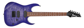 IBANEZ RG421QM CBB Cerulean Blue Burst 6-String Electric Guitar 2024