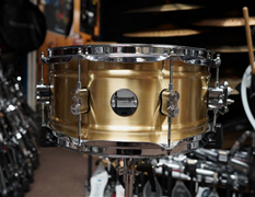 PDP Concept Series 6.5 x 14" Natural Satin Brass Shell Snare Drum (1.2mm Shell)