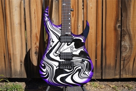 Schecter USA CUSTOM SHOP Sunset Extreme-6 - Black/White Swirl  w/Purple Burst 6-String Electric Guitar 2025