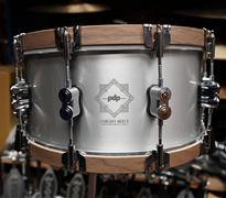 PDP Concept Select PDSN6514CSAL Aluminum 6.5" x 14" Snare Drum w/ Walnut Hoops