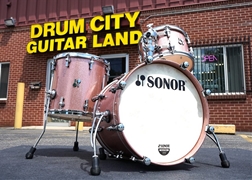 USED - Sonor/German SQ2 Series 3pc Thin Maple BOP Shell Pack - Bright Copper Sparkle Gloss Lacquer