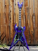USED Dean USA TC Split Tail Purple Pinstripe Devil Airbrush 6-String Electric Guitar