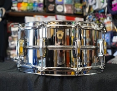 USA Ludwig LM-402 USA / Supra-phonic 6.5x14'' Chrome Plated Aluminum Shell Snare Drum 2025