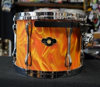 USED - Tama Superstar Series 12" Birch/BasswoodTom w/ DieCast Hoops - Orange Satin Flame | 9x12"