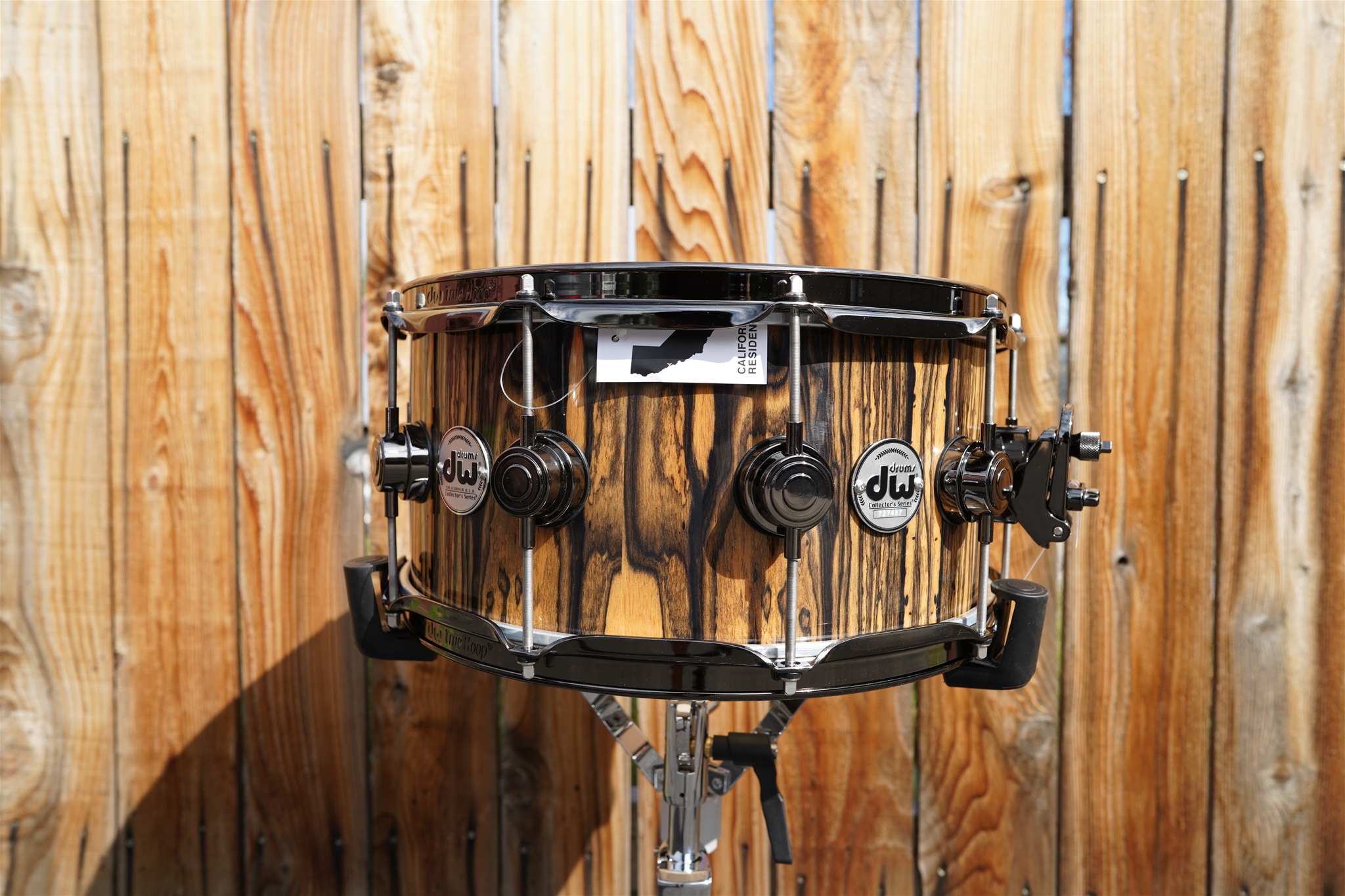 DW USA Collectors Series - Royal Ebony Outer 6.5 x 14" Snare Drum w/ Black Nickel Hdw.
