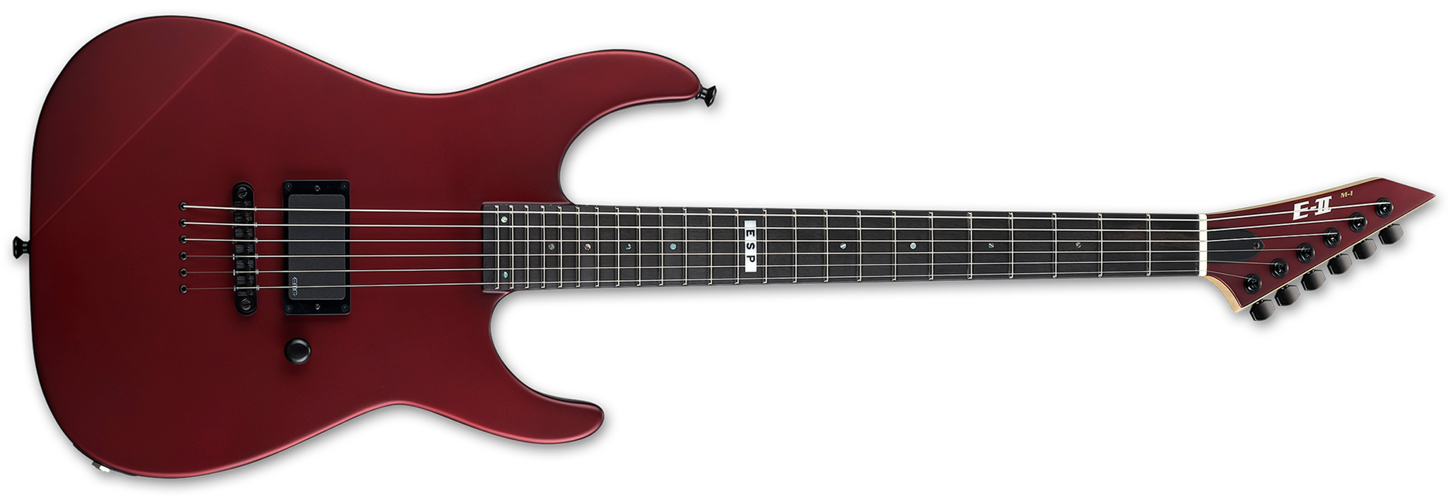 ESP E-II M-1 Neck Thru NT Deep Candy Apple Red 6-String Electric Guitar  