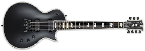 ESP E-II Eclipse-7 Evertune Black Satin 7-String Electric Guitar  