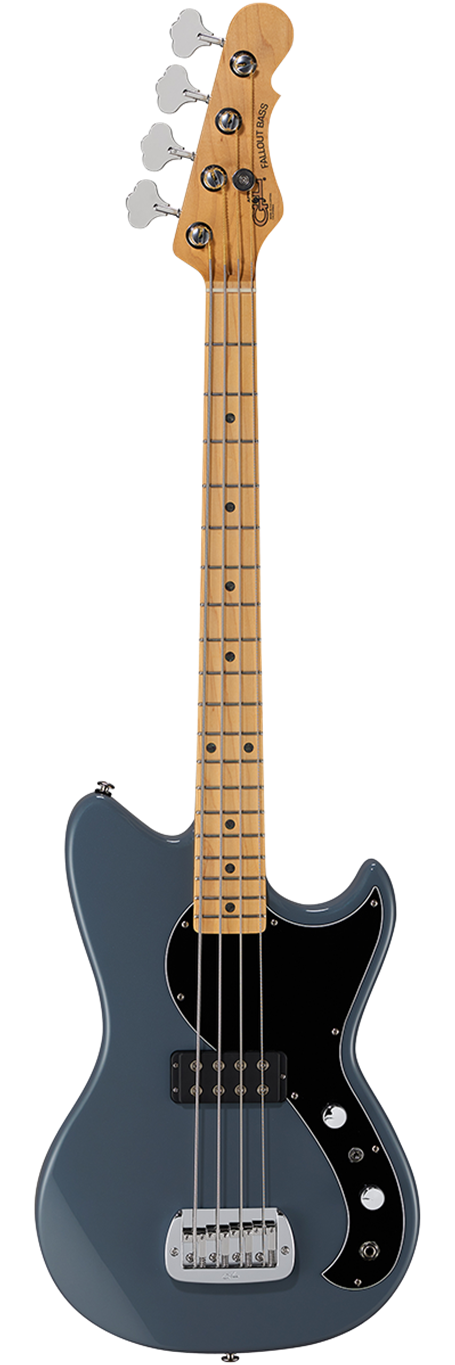G&L USA Fullerton Deluxe  Fallout Bass 30-inch Short Scale Grey Pearl  4-String Electric Bass Guitar  