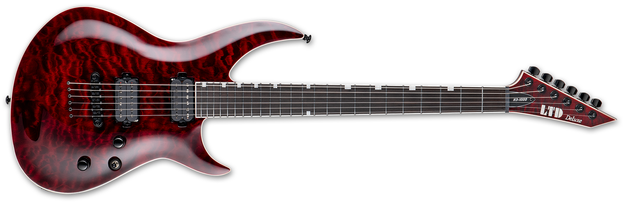 LTD H3-1000 See Thru Black Cherry 6-String Electric Guitar  