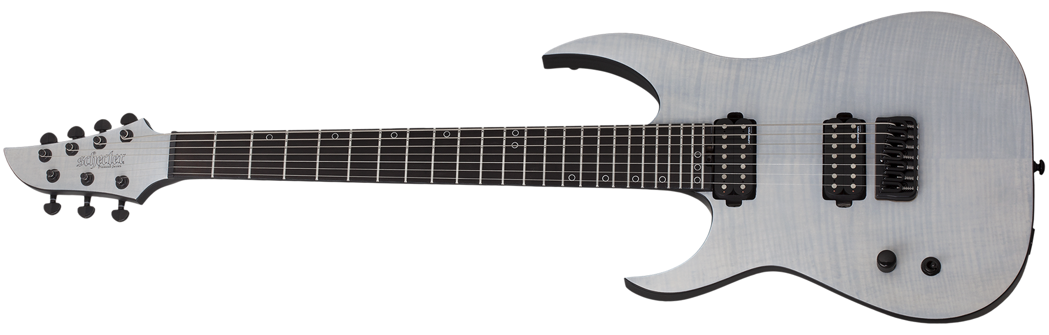 Schecter DIAMOND SERIES  KM-7 MK-III Legacy Transparent White Satin Left Handed  7-String Electric Guitar 2023