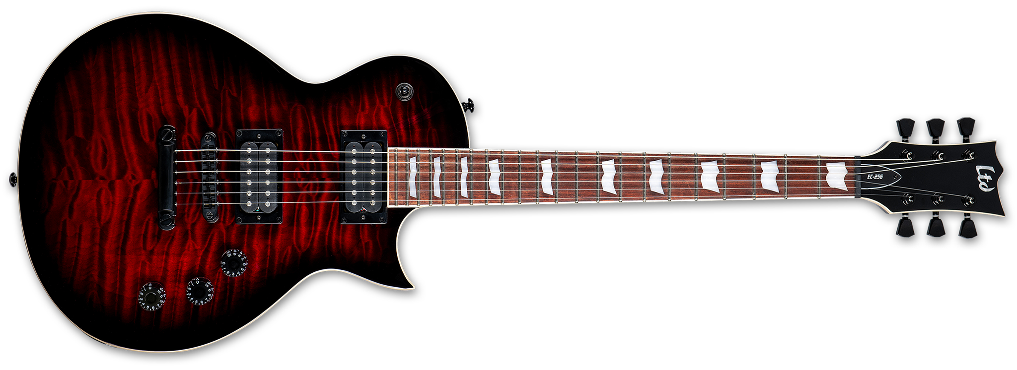 LTD EC256QM See Thru Black Cherry Sunburst 6-String Electric Guitar 2024