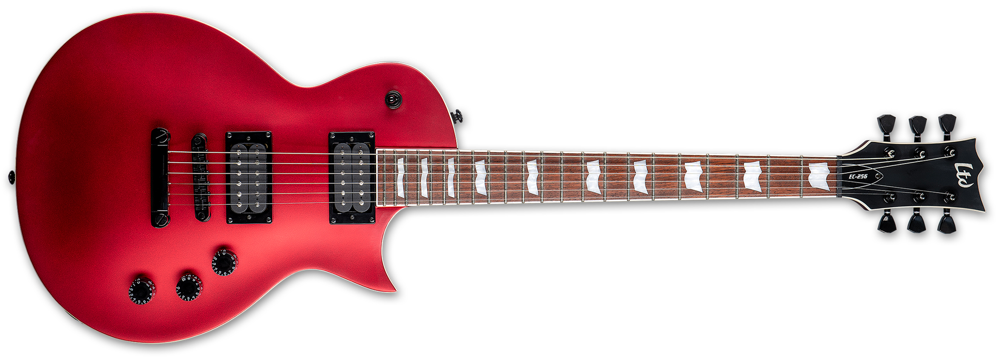LTD EC256 Candy Apple Red Satin 6-String Electric Guitar 2024