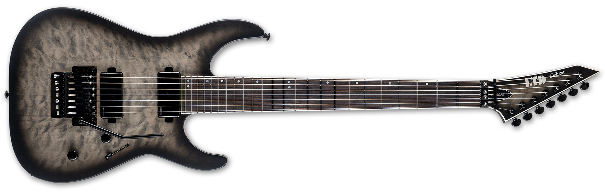 LTD M-1007 Baritone Charcoal Burst Satin 7-String Electric Guitar 2024