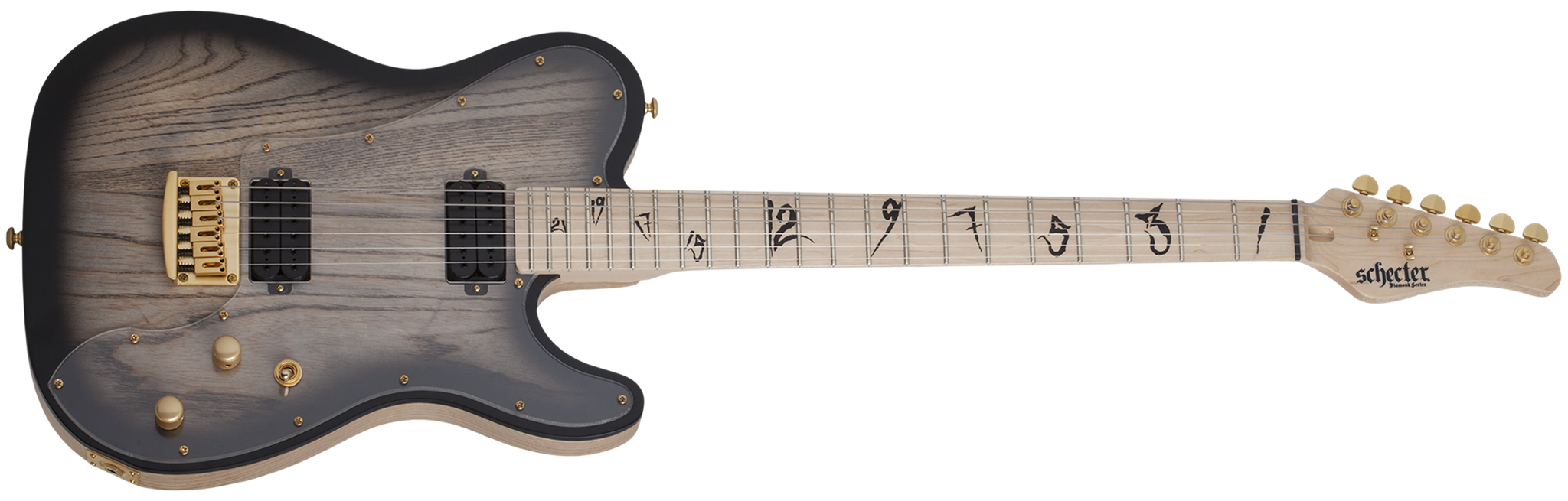 Schecter DIAMOND SERIES  Meegs PT EX Charcoal Burst   6-String Electric Guitar 2024