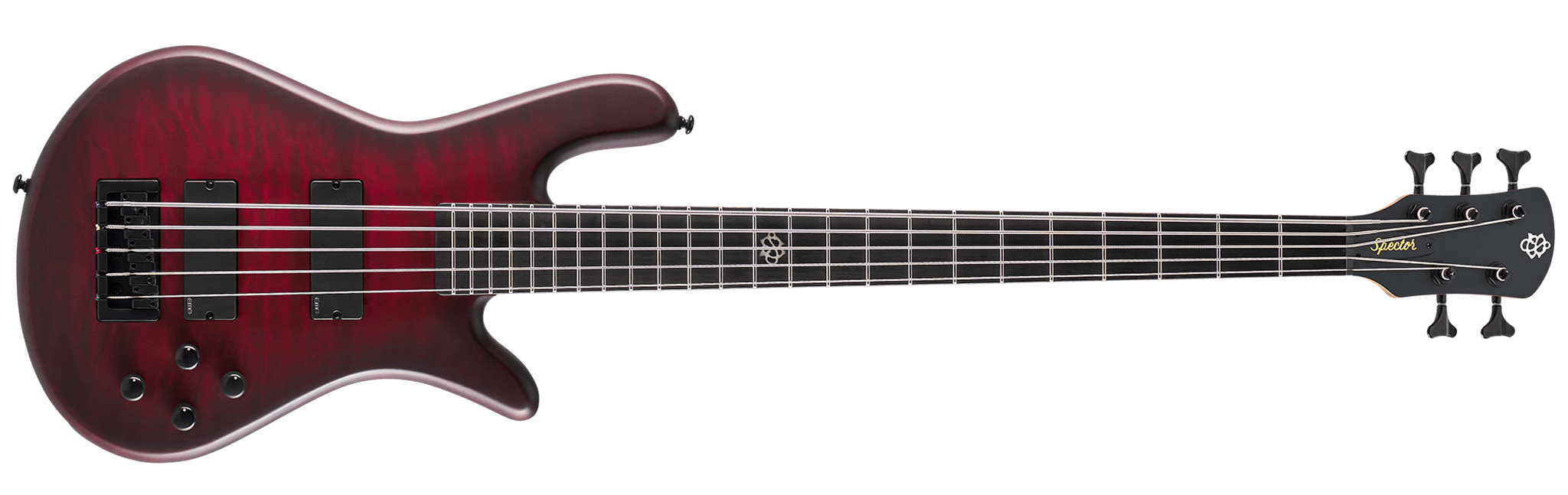 Spector NS Pulse-II Black Cherry Matte 5-String Electric Bass Guitar  