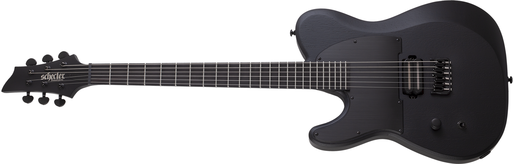 Schecter DIAMOND SERIES PT Black Ops  Satin Black Open Pore   Left Handed 6-String Electric  Guitar 2024