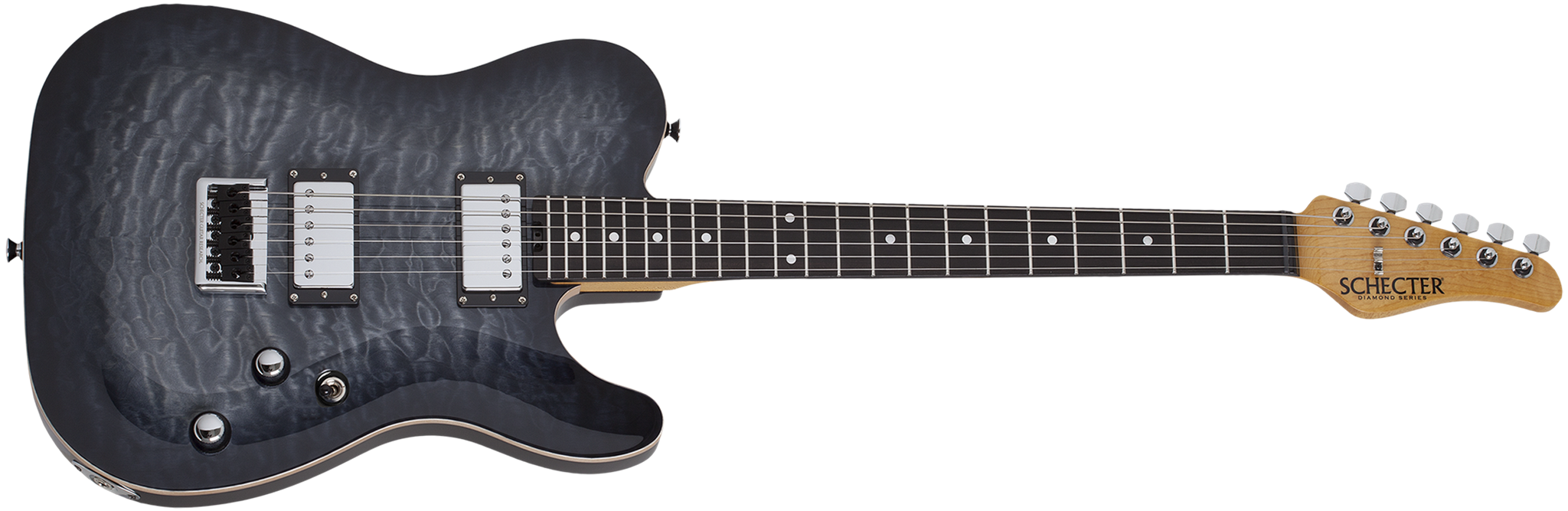 Schecter DIAMOND SERIES PT Classic Transparent Black Burst 6-String Electric Guitar 