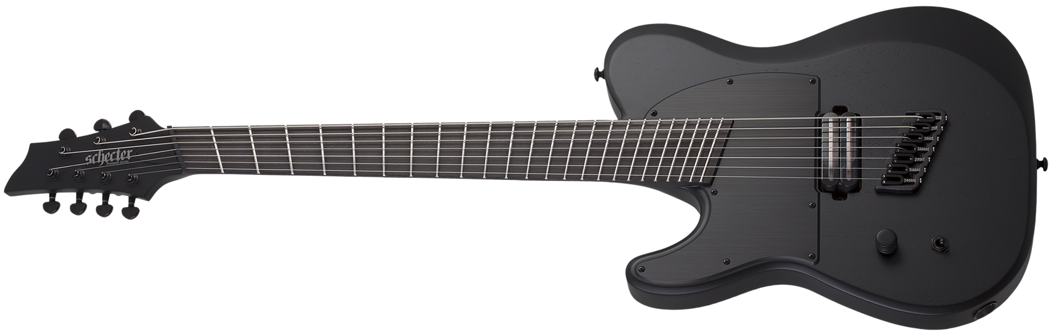 Schecter DIAMOND SERIES PT-7 MS Black Ops  Satin Black Open Pore   Left Handed 7-String Electric  Guitar 2024