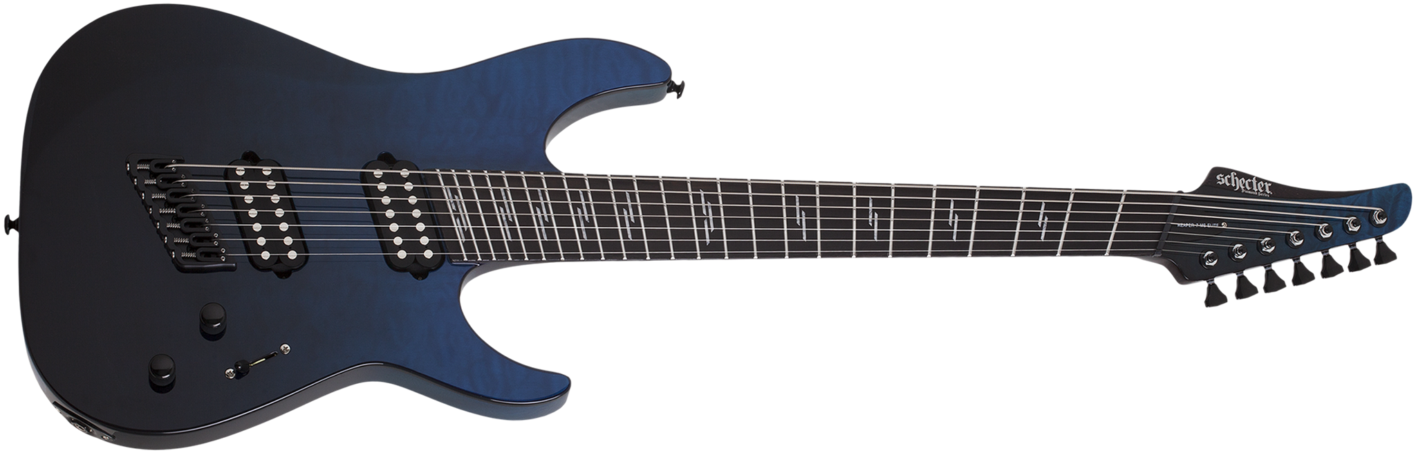 Schecter DIAMOND SERIES Reaper-7 Elite  Multiscale Deep Ocean Blue  7-String Electric Guitar 2023