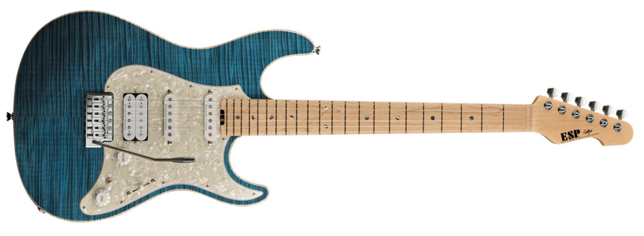 ESP Original Snapper-CTM-FM  Marine Blue w/Blue Pearl Black  6-String Electric Guitar 