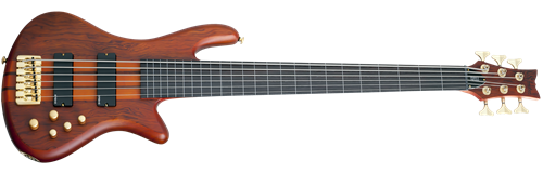 Schecter DIAMOND SERIES Stiletto Studio-6 FRETLESS  Honey Satin Natural    6-String Electric Bass Guitar
