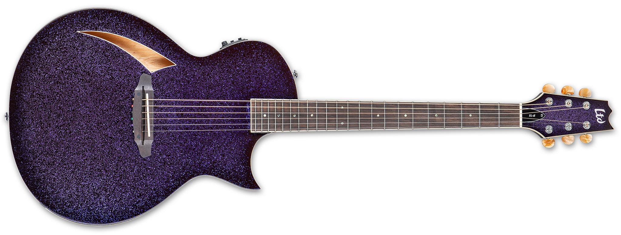 ESP/LTD TL-6 Purple Sparkle Burst 6-String Acoustic Electric Guitar 2024