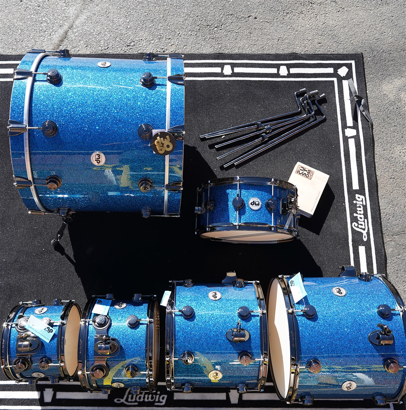 DW USA Collectors Series - Blue Glass Sparkle FP - 6pc Maple Shell Pack