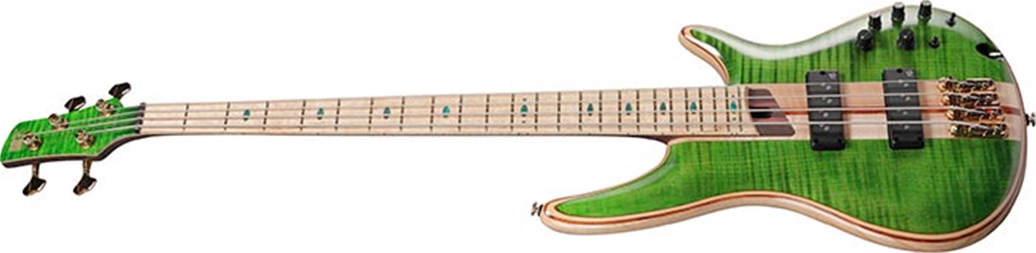 Ibanez Premium SR4FMDX Emerald Green Low Gloss 4-String Electric Bass  