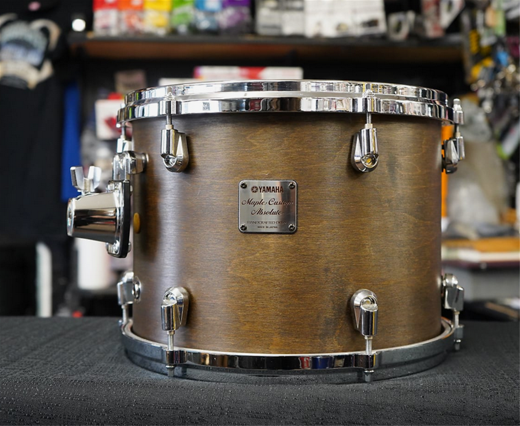 USED - Yamaha/Japan Maple Custom Absolute Nouveau Series ATT1512U | 12" Tom - Vintage Black Oil Finish | 9x12"