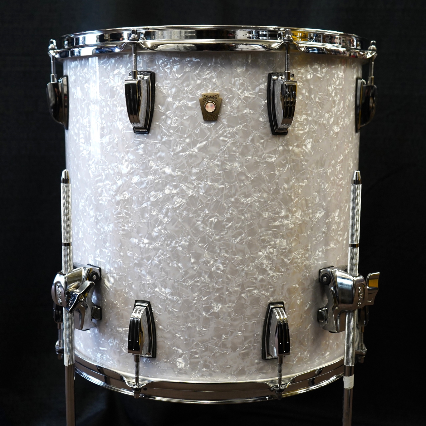 Ludwig USA Classic Maple Series 16x16" Floor Tom w/ Legs - White Marine Pearl