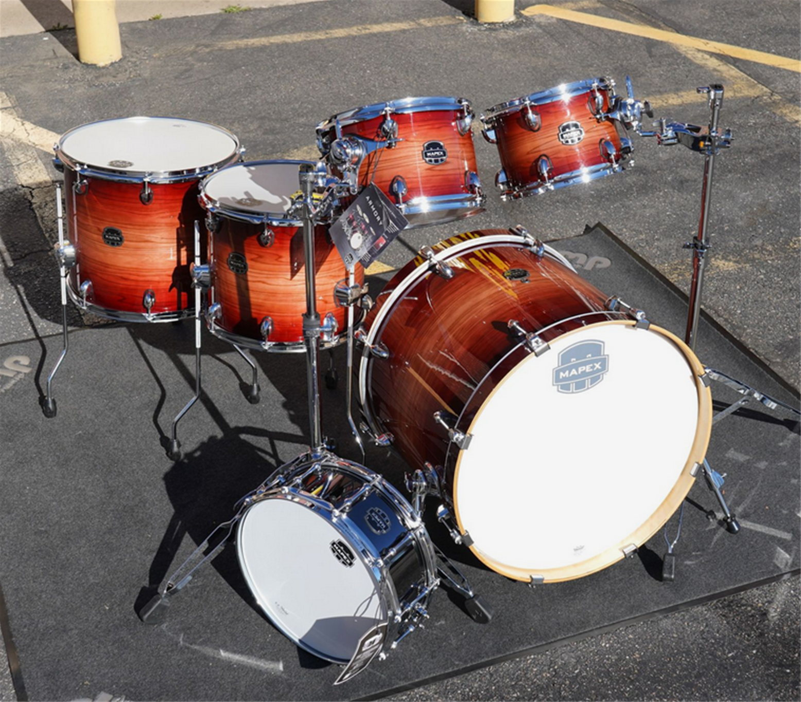 Mapex Armory Studioease 6pc Birch/Maple Shell Pack - Redwood Burst