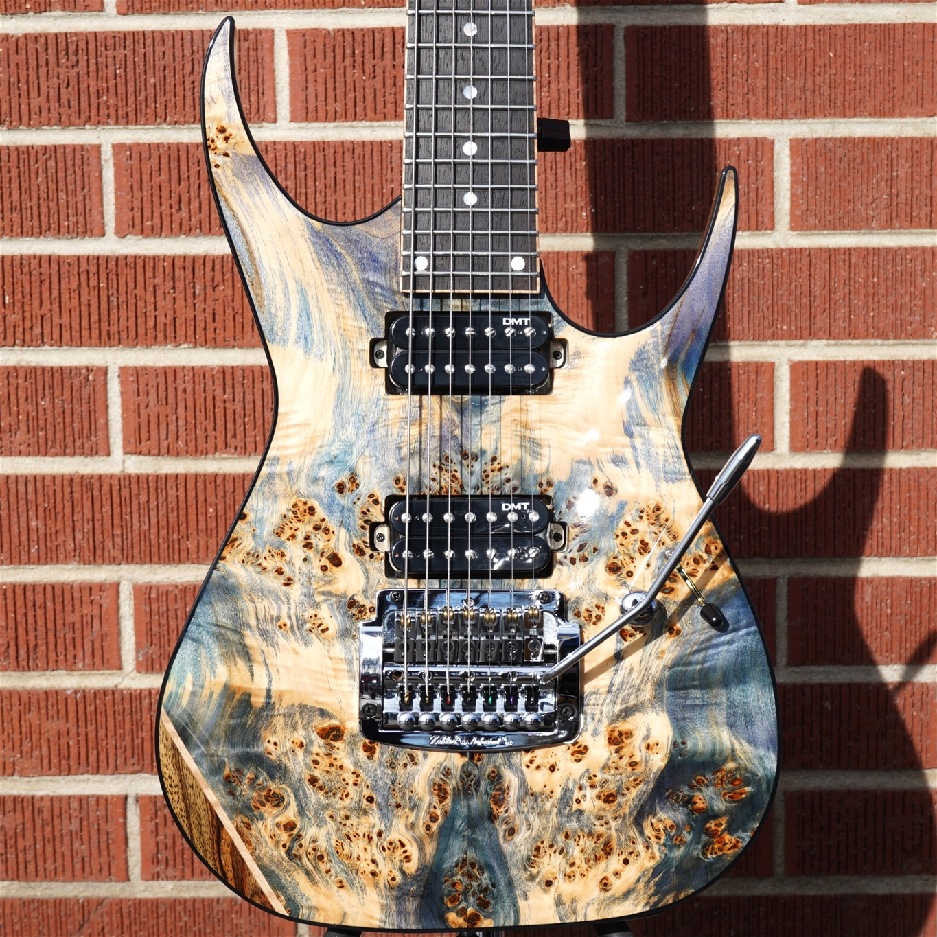 Dean USA Exile-7  w/Kahler   Blue Dyed Burl   7-String Electric Guitar 2025