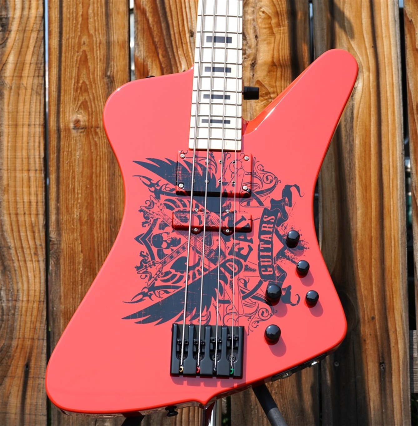 Dean USA Custom Elliott Rubinson Tribute Hybrid Fiesta Red 4-String Electric Bass Guitar 2025