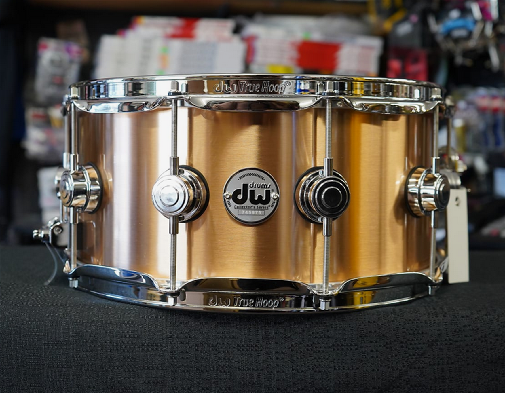 DW DRVZ6514SVC USA Collectors Series 6.5x14 Solid 3mm Bell Bronze Snare Drum - Brushed Finish