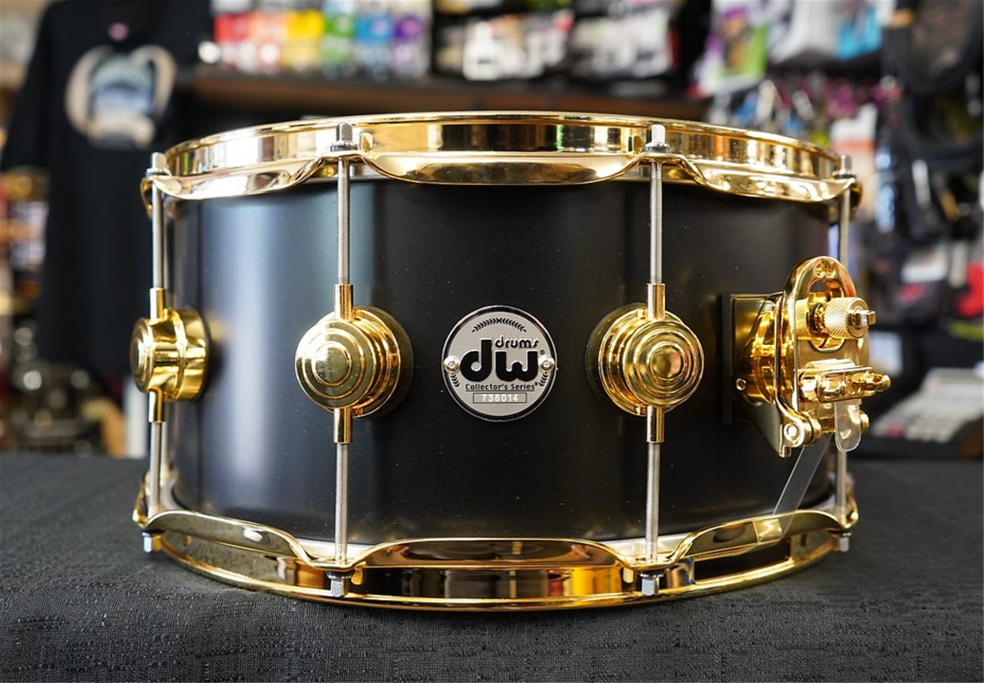 DW USA Collectors Series 6.5x14" Pure Maple VLT Snare Drum - Dark Ebony Oil Finish