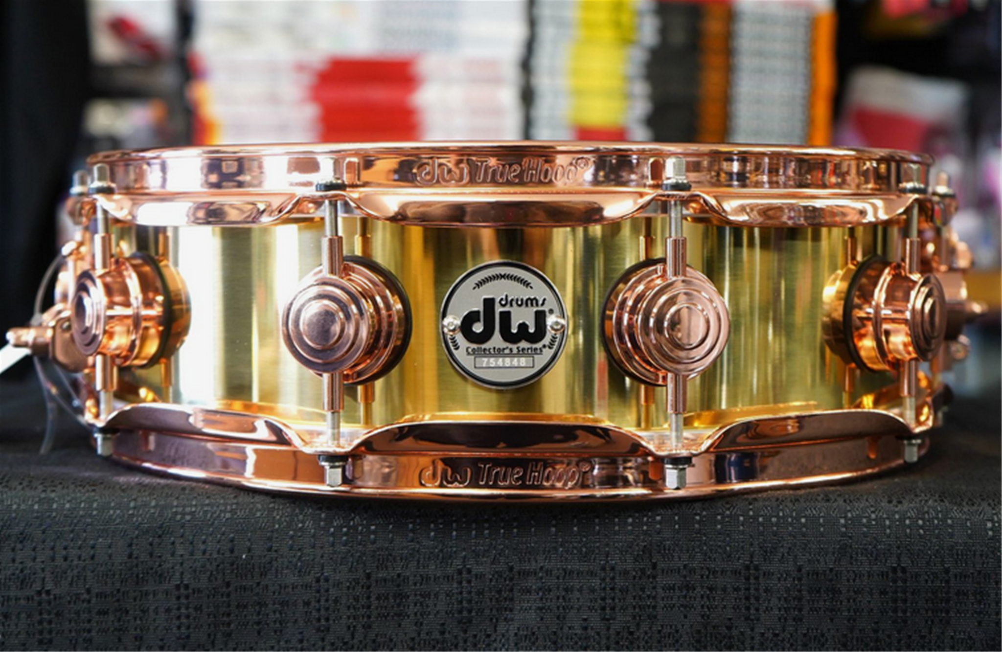 DW USA Collectors Series 4x14" Bell Brass Snare Drum (3mm Seamless Shell) w/ Copper Hardware